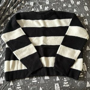 Bardot black and white striped sweater Nordstrom